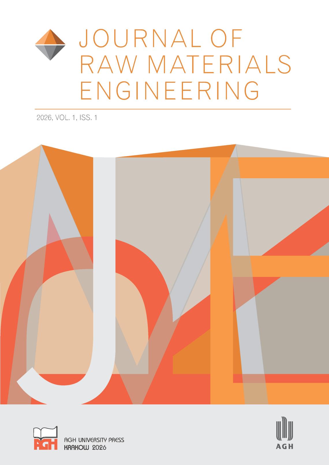 Okładka czasopisma Journal of Raw Materials Engineering